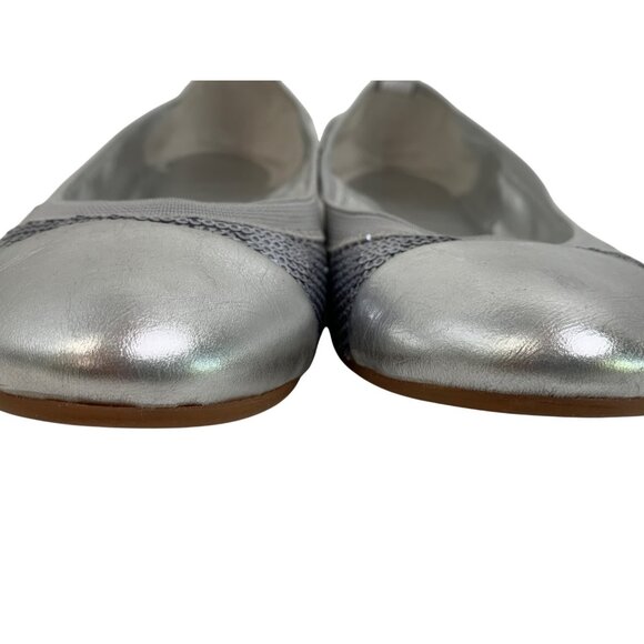 Coach Womens Silver Sequin Ballet Flats Size 7B Q10643 Purse Shoes EUC - Picture 7 of 12